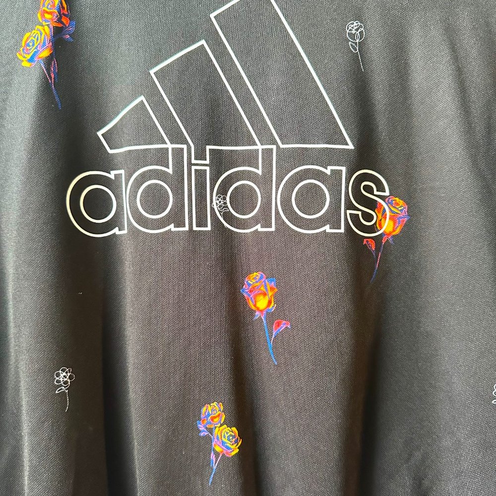 NWOT Adidas zip-up Jacket- Roses - Picture 4 of 4